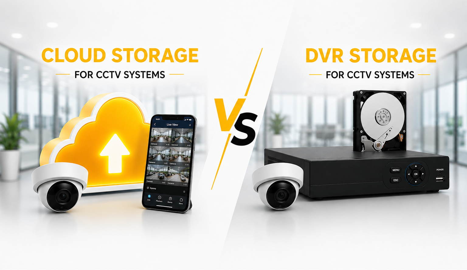 Cloud Storage vs DVR Storage for CCTV Systems